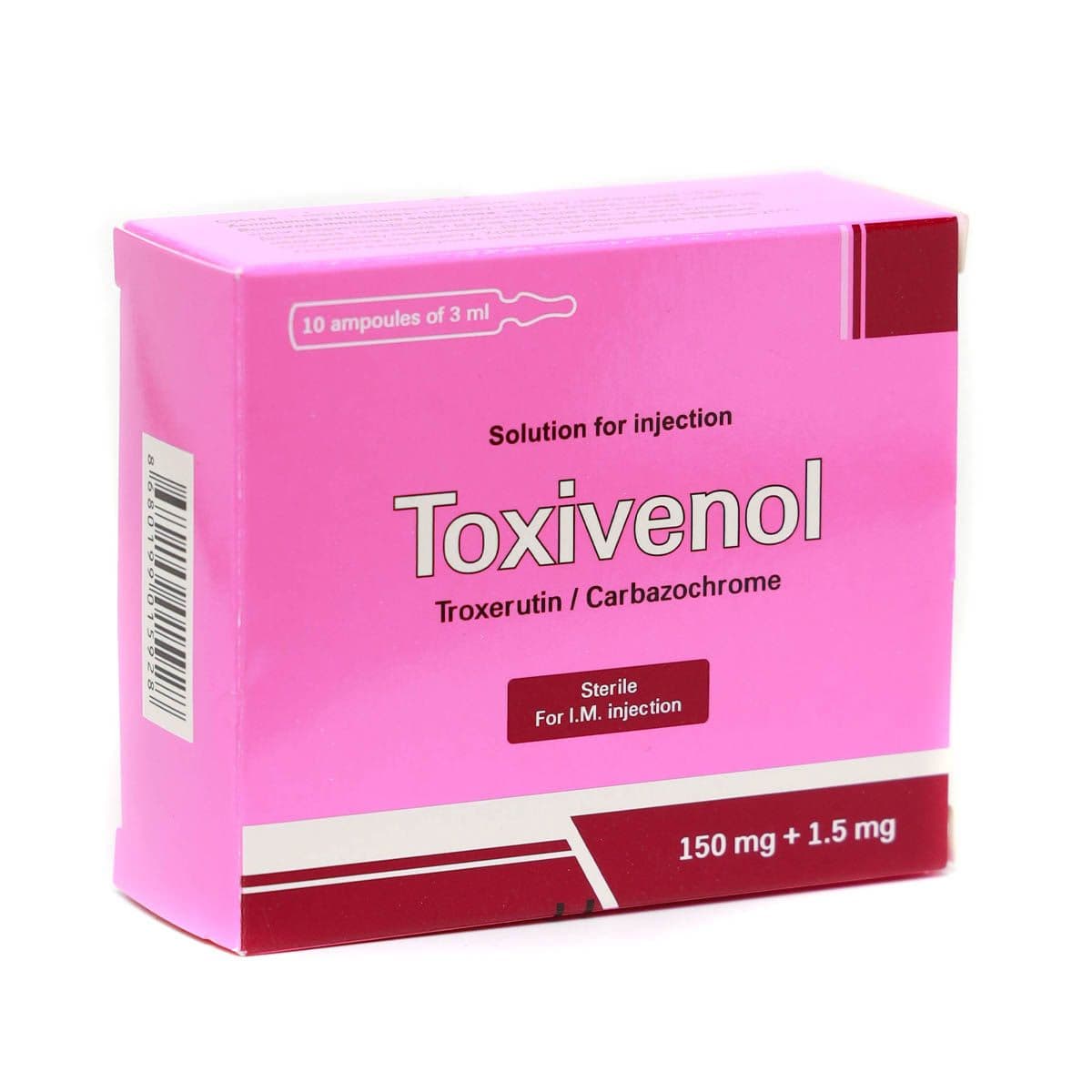 ტოქსივენოლი - Toxivenol 150\1.5მგ 3მლ 10 ამპულა