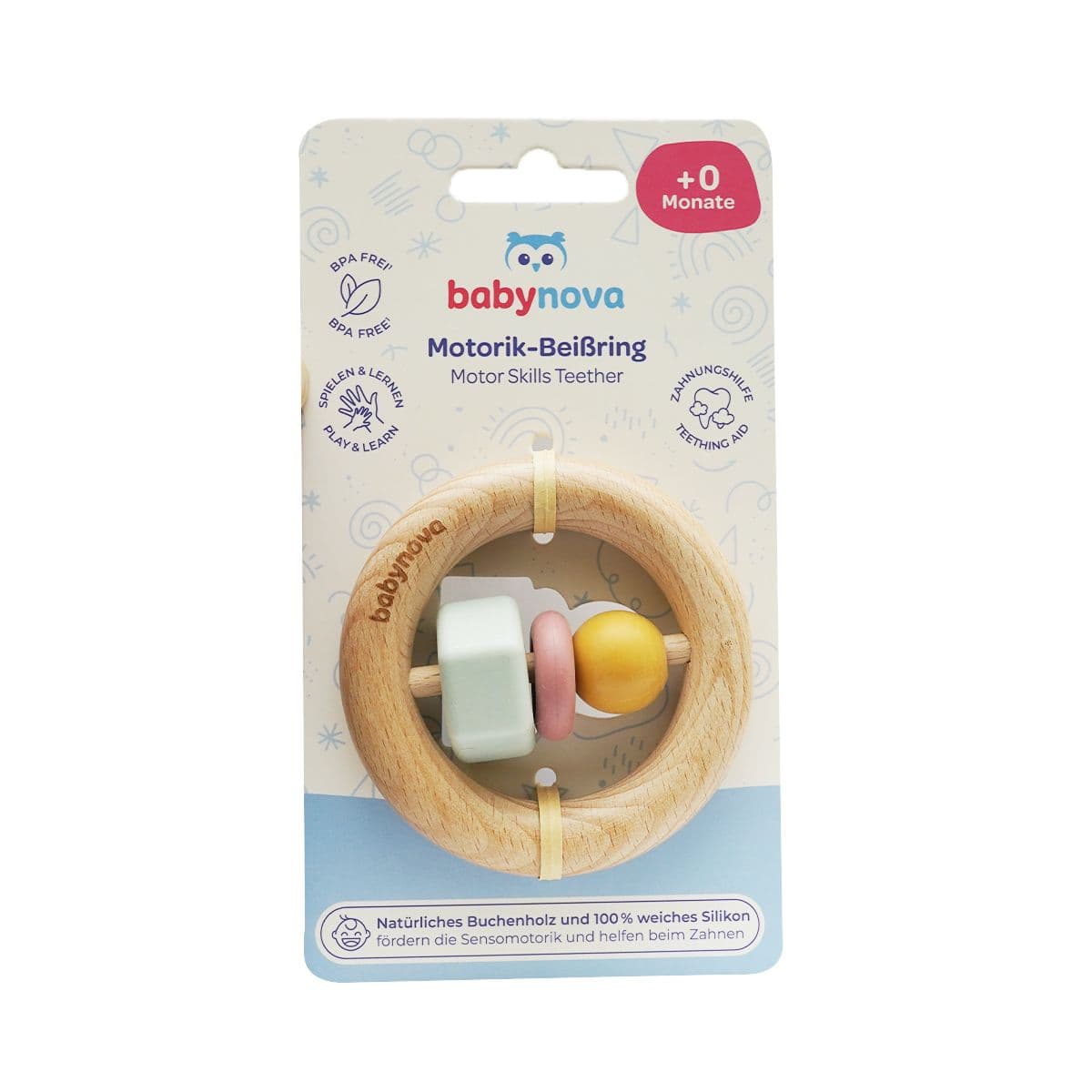 მოტორიკის განსავითარებელი ღრძილების რგოლი 31157 ბეიბი ნოვა - Baby Nova