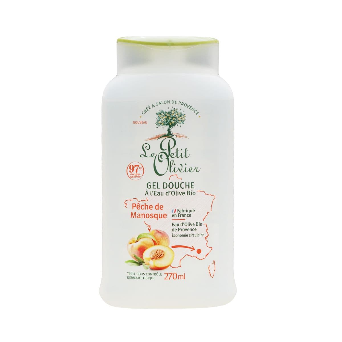 შხაპ-გელი ატამი 270მლ 7847 ლე პეტიტ ოლივიე - Le Petit Olivier