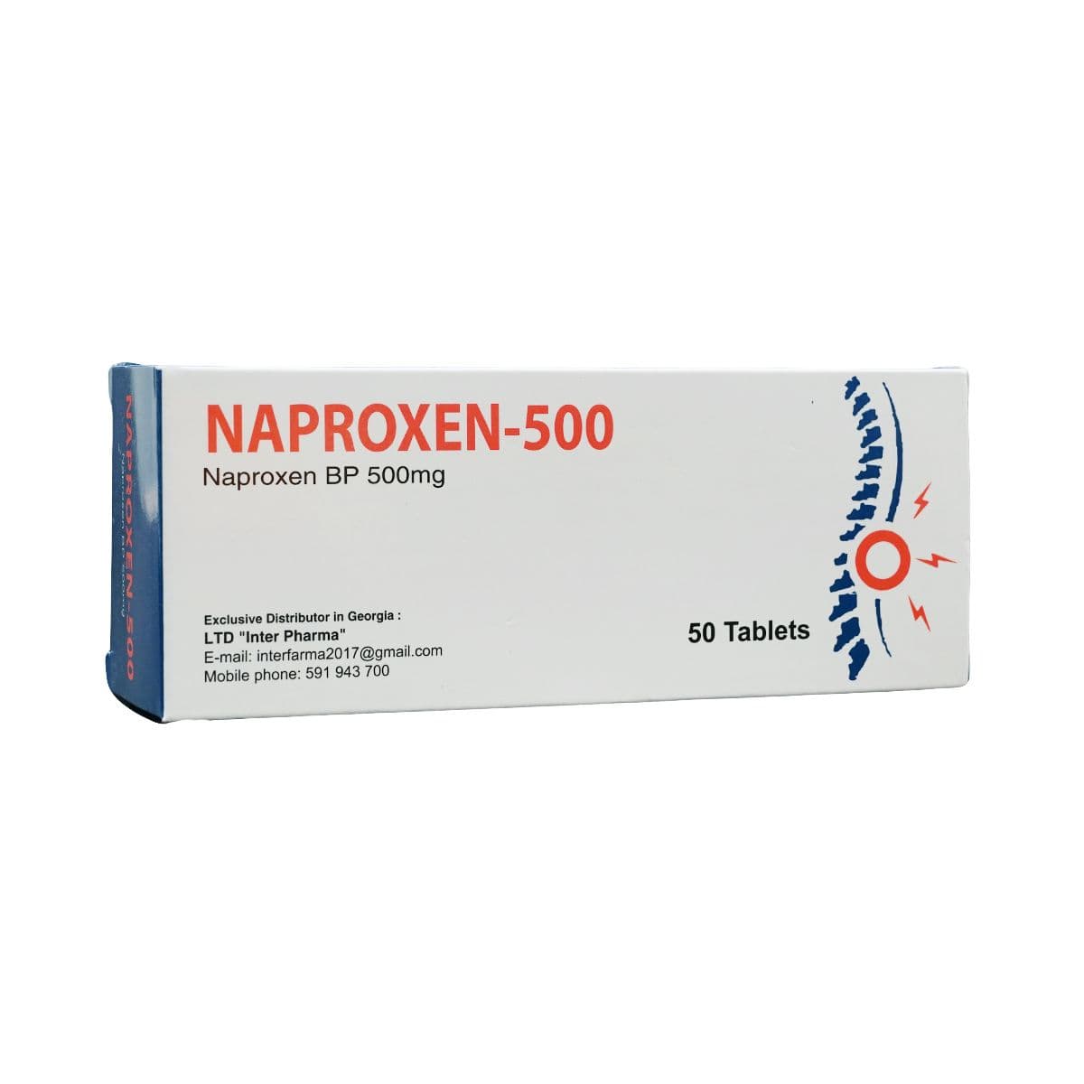 ნაპროქსენ-500 - Naproxen-500 500მგ 50 ტაბლეტი