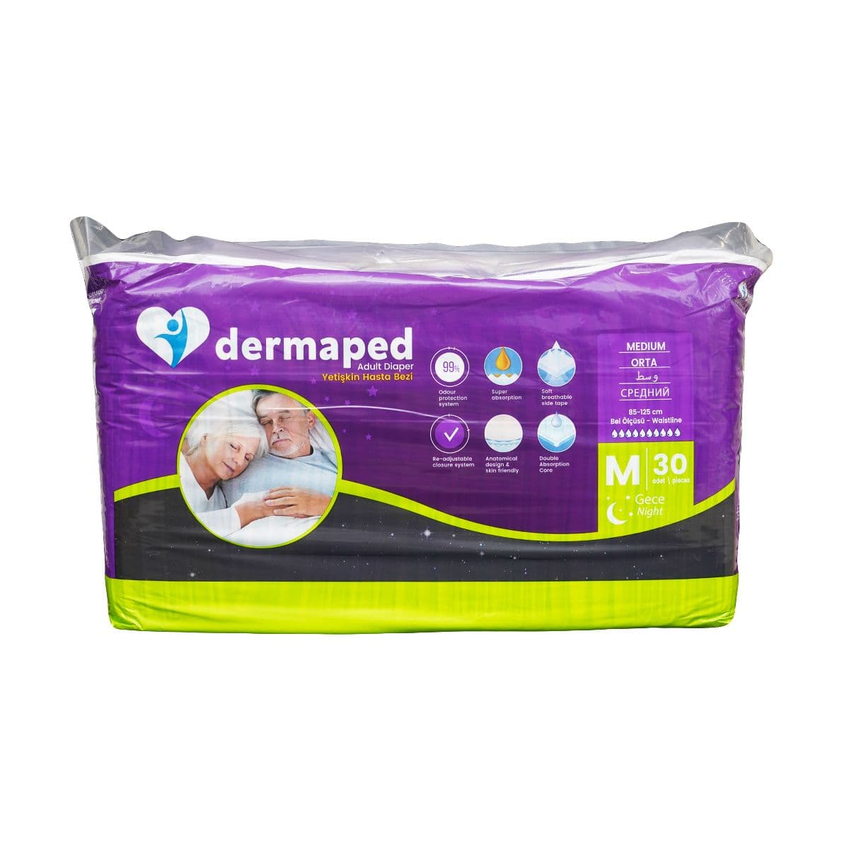 მწოლიარეს საფენი M Dermaped 30 ცალი 6172 ფაინი - Pine