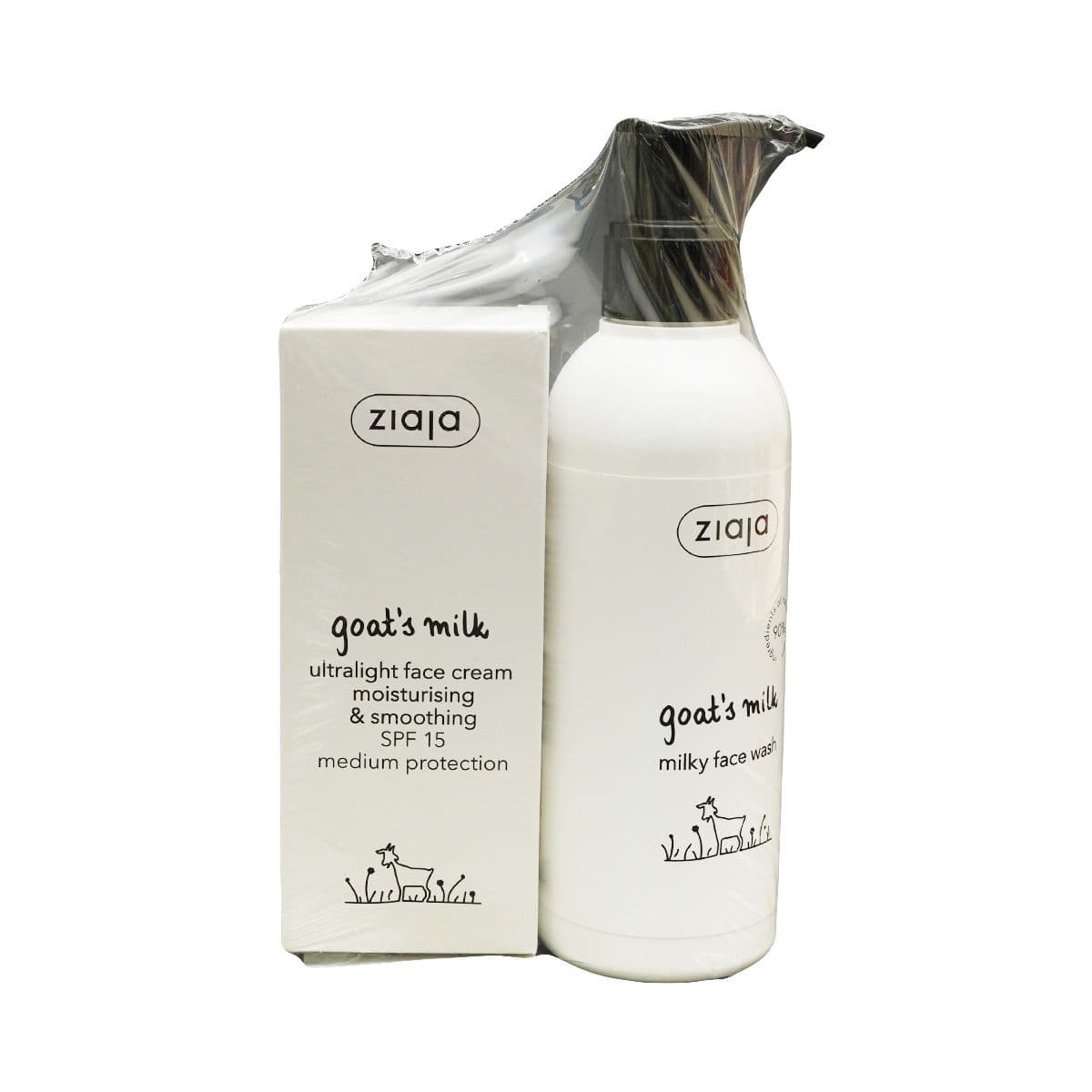 სახის კრემი და სახის დასაბანი თხის რძე 9848 ზიაია - Ziaja