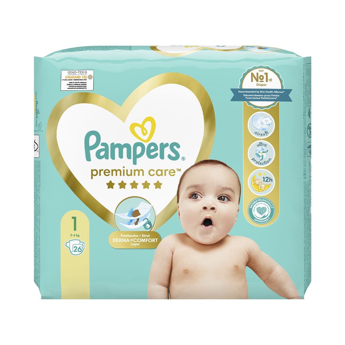 პამპერსი - Pampers პრემიუმ ქეარ 2-5 კგ 26 ცალი 4614