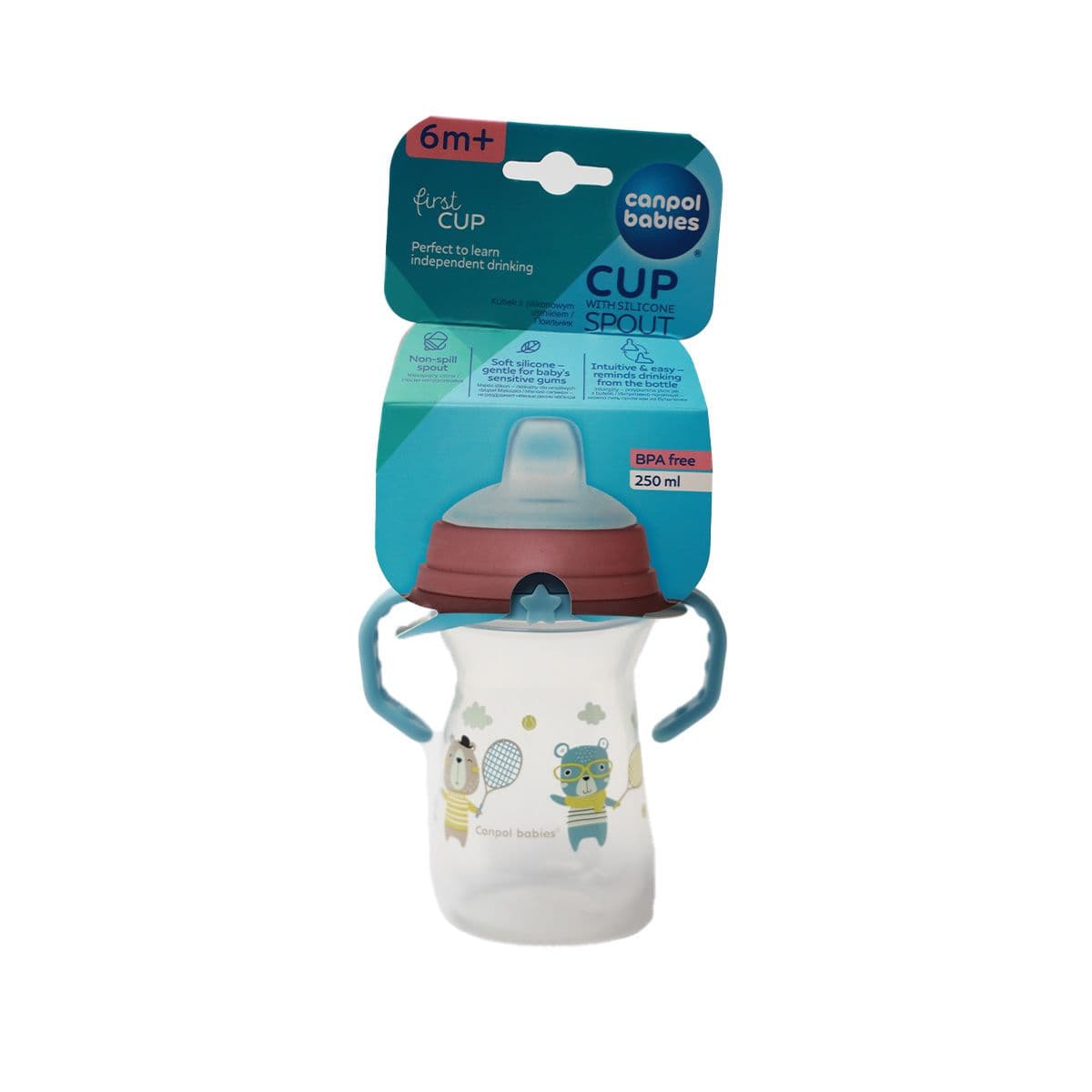 ჭიქა სილიკონის საწრუპით 250მლ 56/613 კანპოლი - Canpol