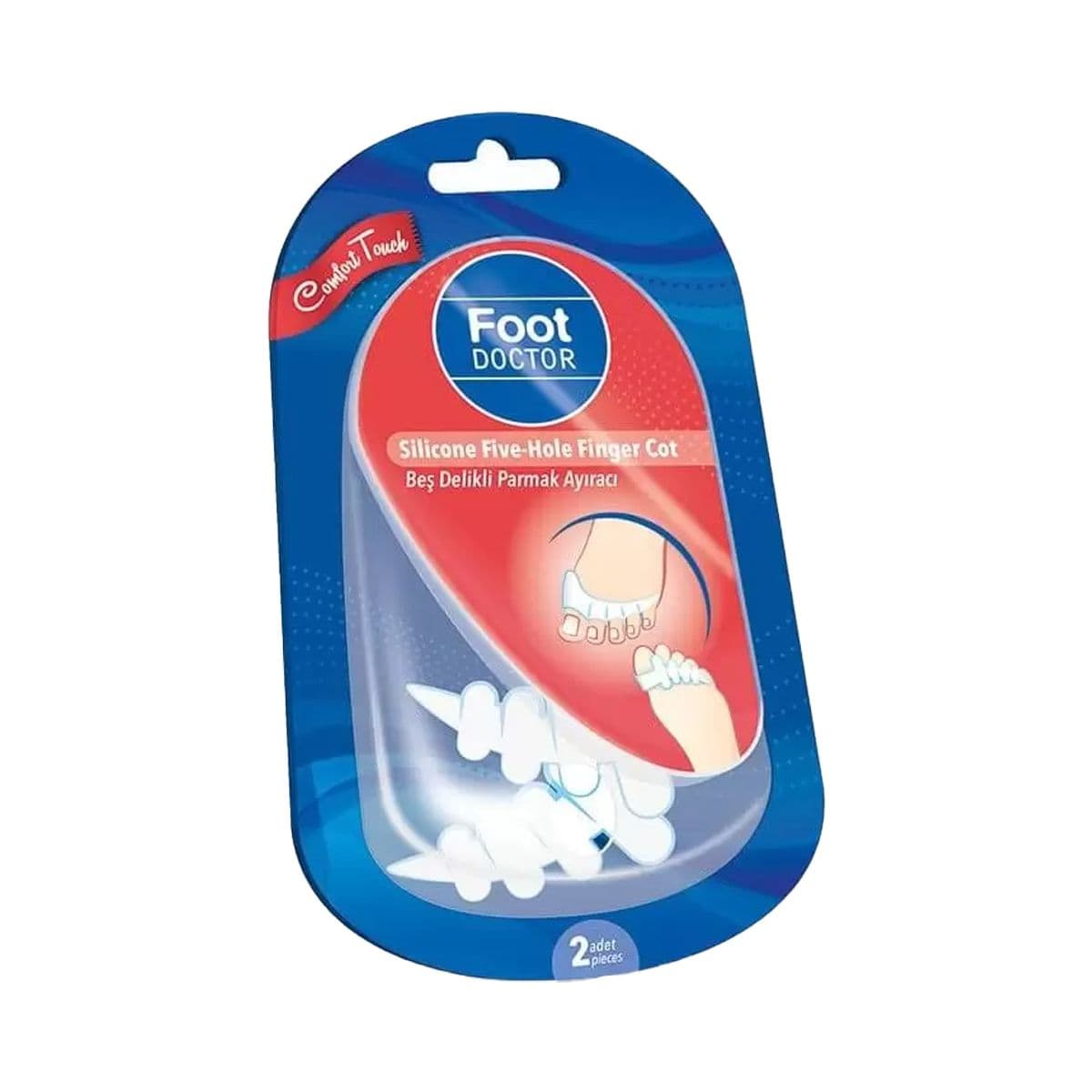 თითების გამყოფი 5 ნახვრეტიანი 2 ცალი 0109 ფუტ დოქტორ - Foot Doctor