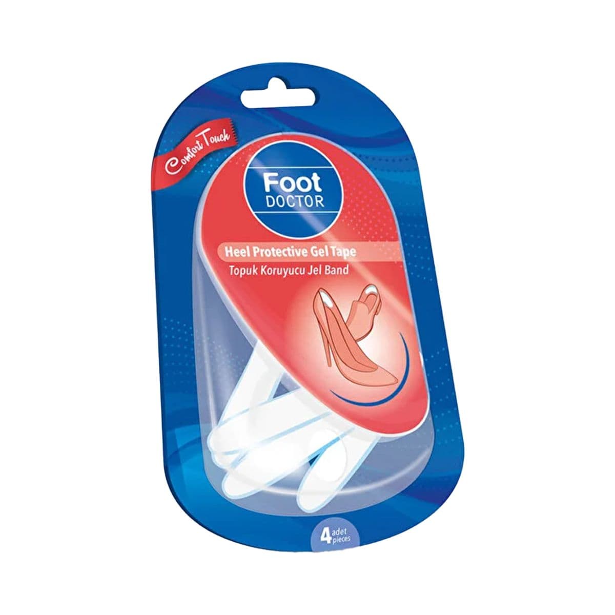 ქუსლის დამცავი სილიკონის საფენი 4 ცალი 0611 ფუტ დოქტორ - Foot Doctor