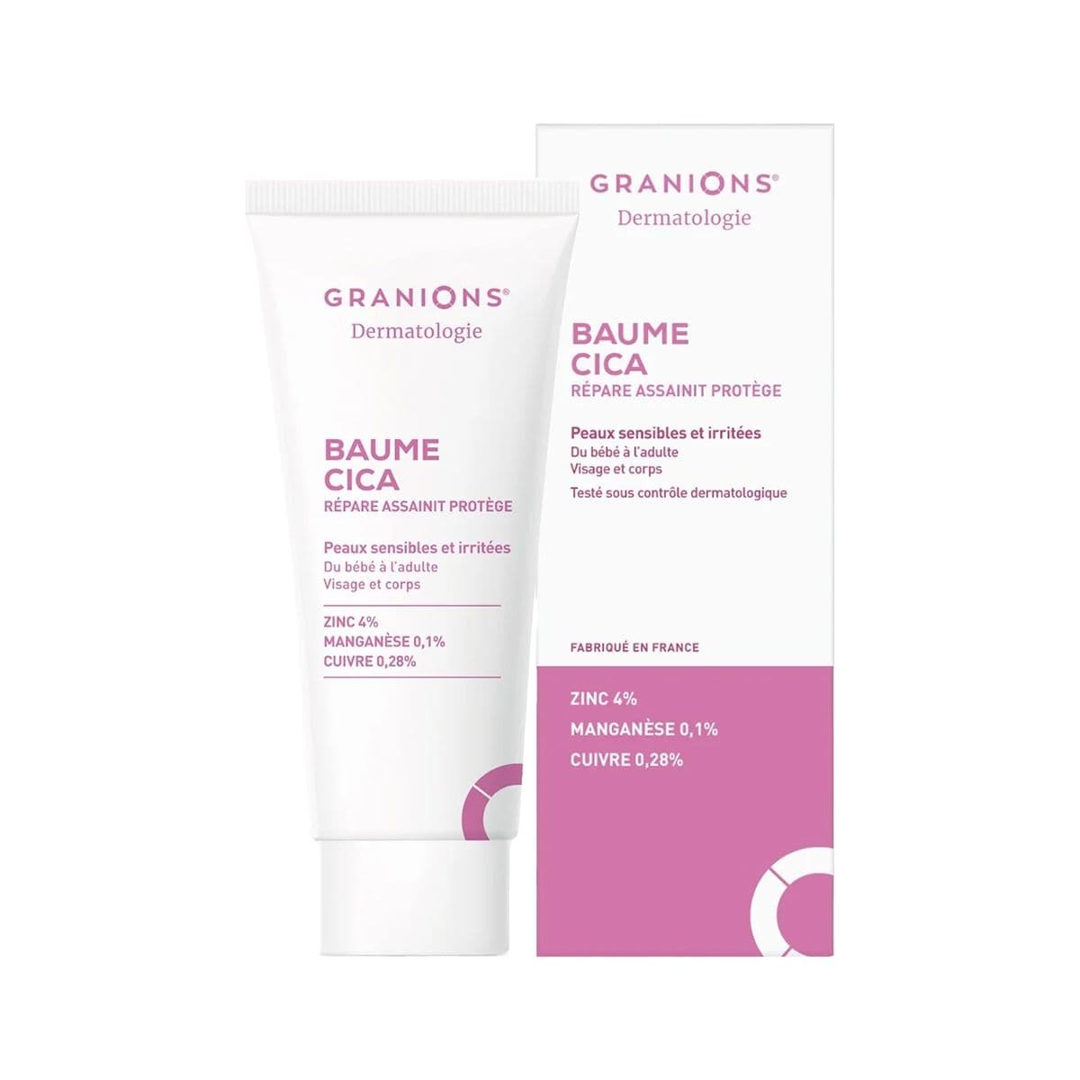 გაღიზიაანებული და მგრძნობიარე კანის ბალზამი CICA 40მლ გრანიო - Granions