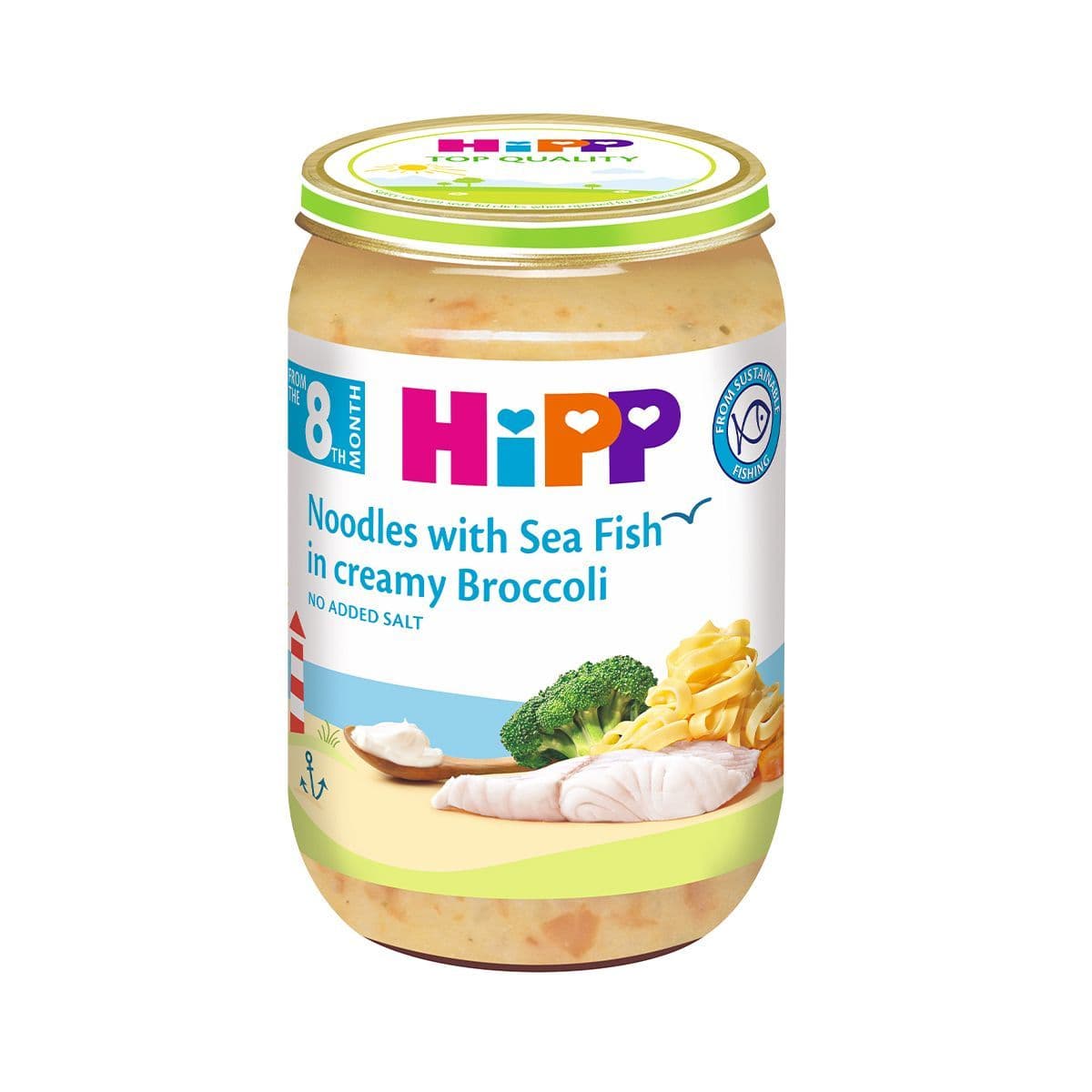 პიურე თევზი ნაღები და ბროკოლი 220 გ 6550-01 ჰიპი - Hipp