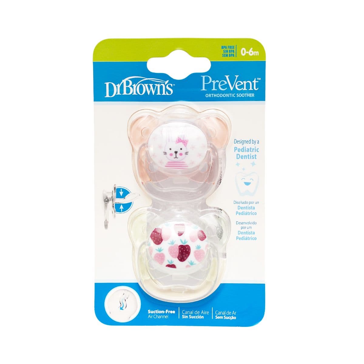 მატყუარა Prevent 1 დონე ვარდისფერი 2 ცალი 0176 დოქტორ ბრაუნი - DrBrowns