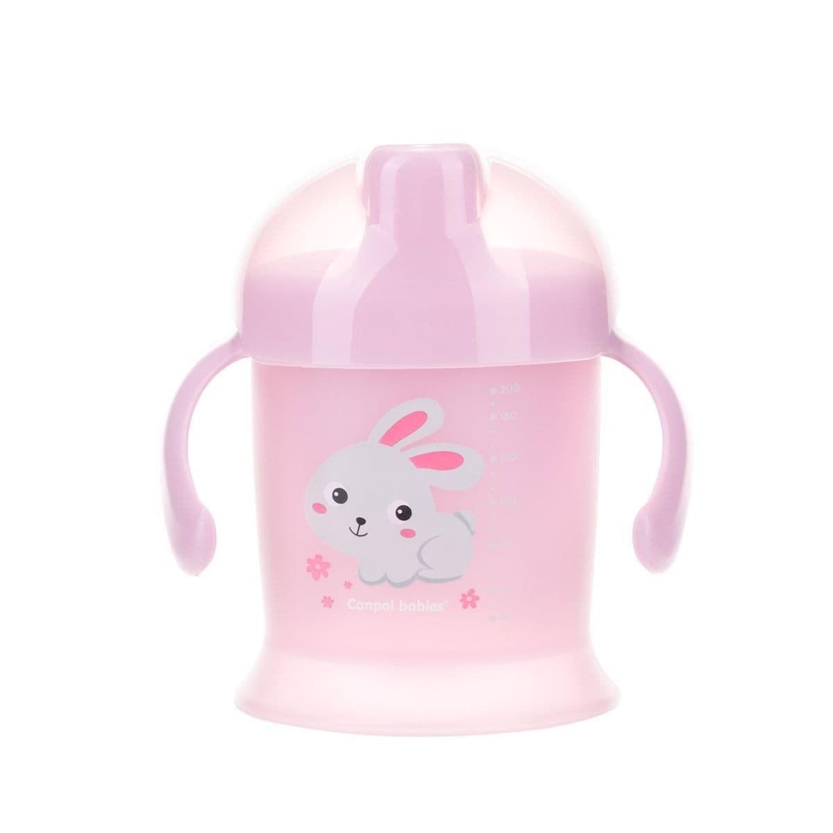 ჭიქა დაუქცეველა მაგარი ტუჩით ვარდისფერი 200 მლ 1585 კანპოლი - Canpol