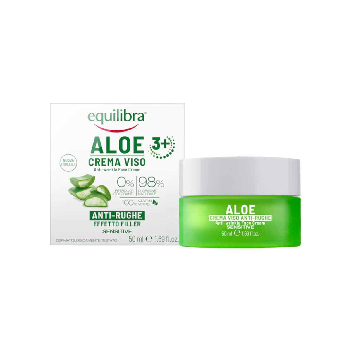 ნაოჭების საწინააღმდეგო სახის კრემი ALOE3+ 50 მლ 6532 ექვილიბრა - Equilibra