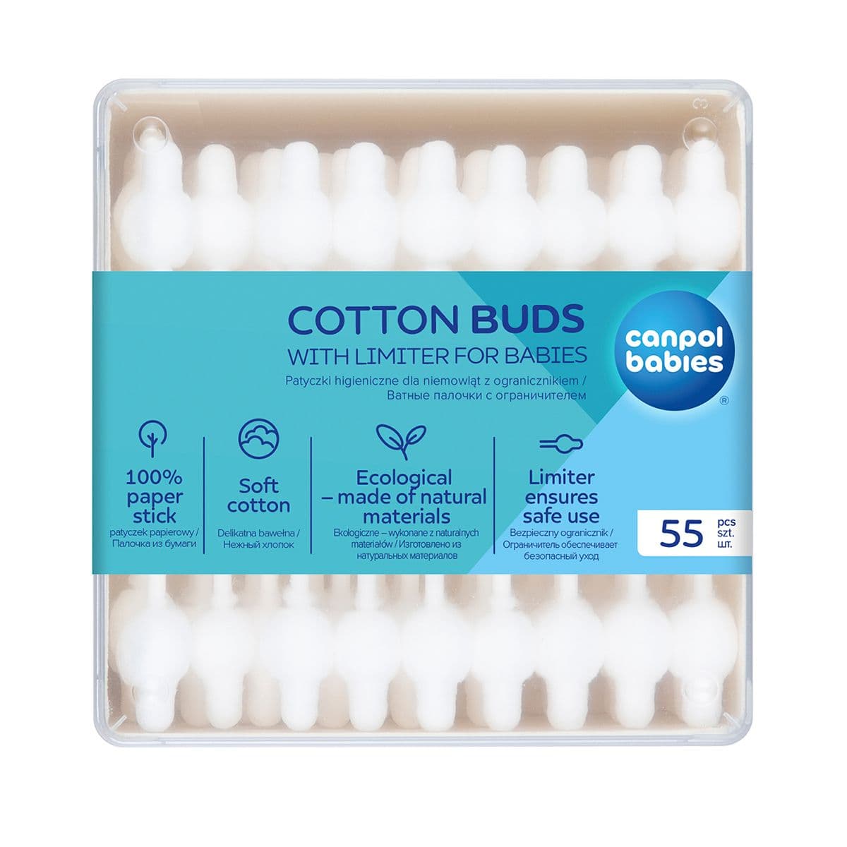 ჩვილის ყურის ჩხირები 56 ცალი 3/115 კანპოლი - Canpol