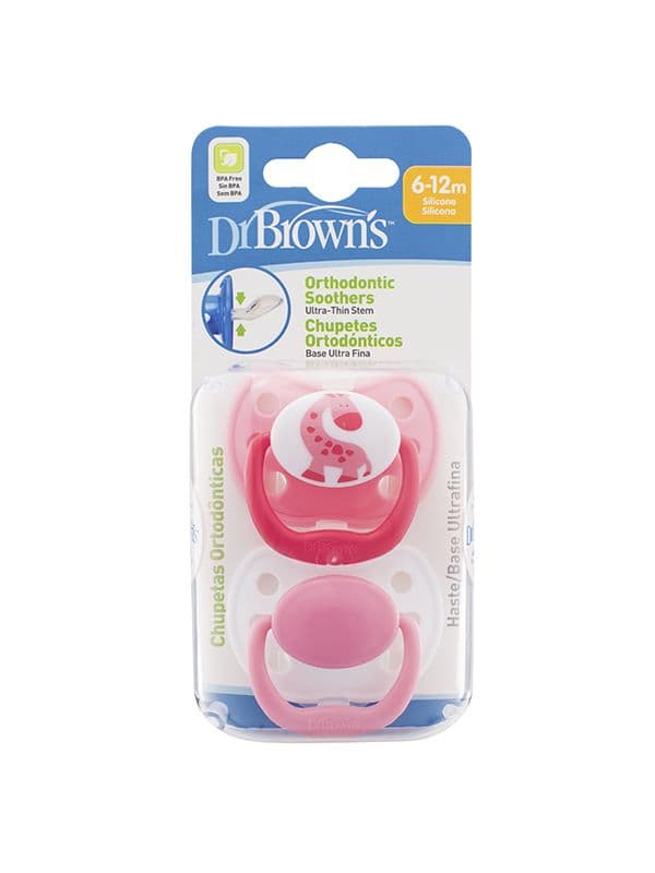 მატყუარა ვარდისფერი 6-12თვე 2ცალი 0114 დოქტორ ბრაუნი - DrBrowns