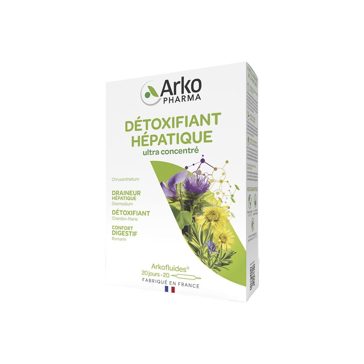 არკოფლუიდი ღვიძლის დეტოქსი 20 ამპულა არკოფარმა - Arkopharma
