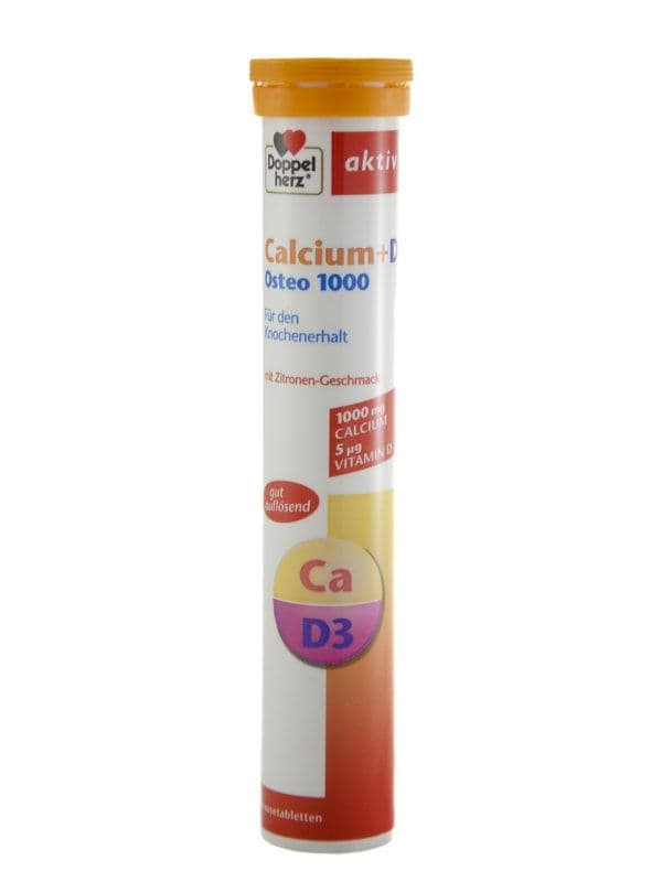 დოპელჰერც აქტივი - Doppelherz Aktiv Ca+D3 15 შუშხუნა ტაბლეტი
