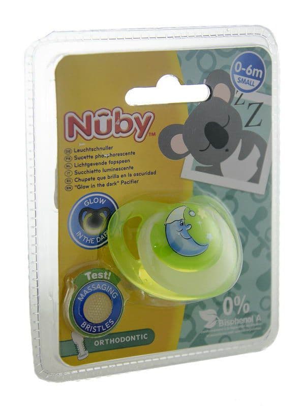 მატყუარა ორთოდონტული მასაჟორით 0-6თვე ნუბი - Nuby