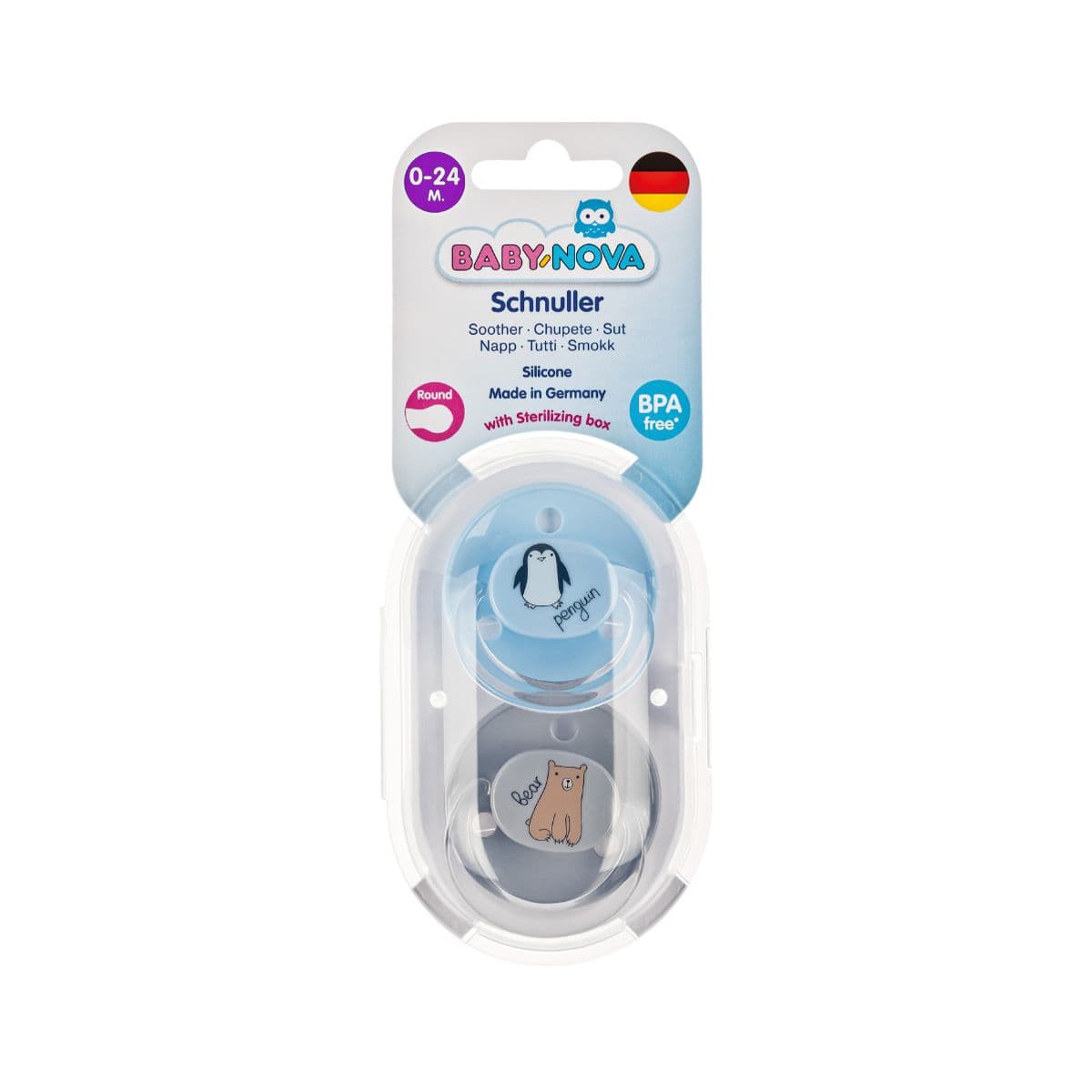 ლატექსის მატყუარა მრგვალი თავით 2 ცალი 20008 ბეიბი ნოვა - Baby Nova