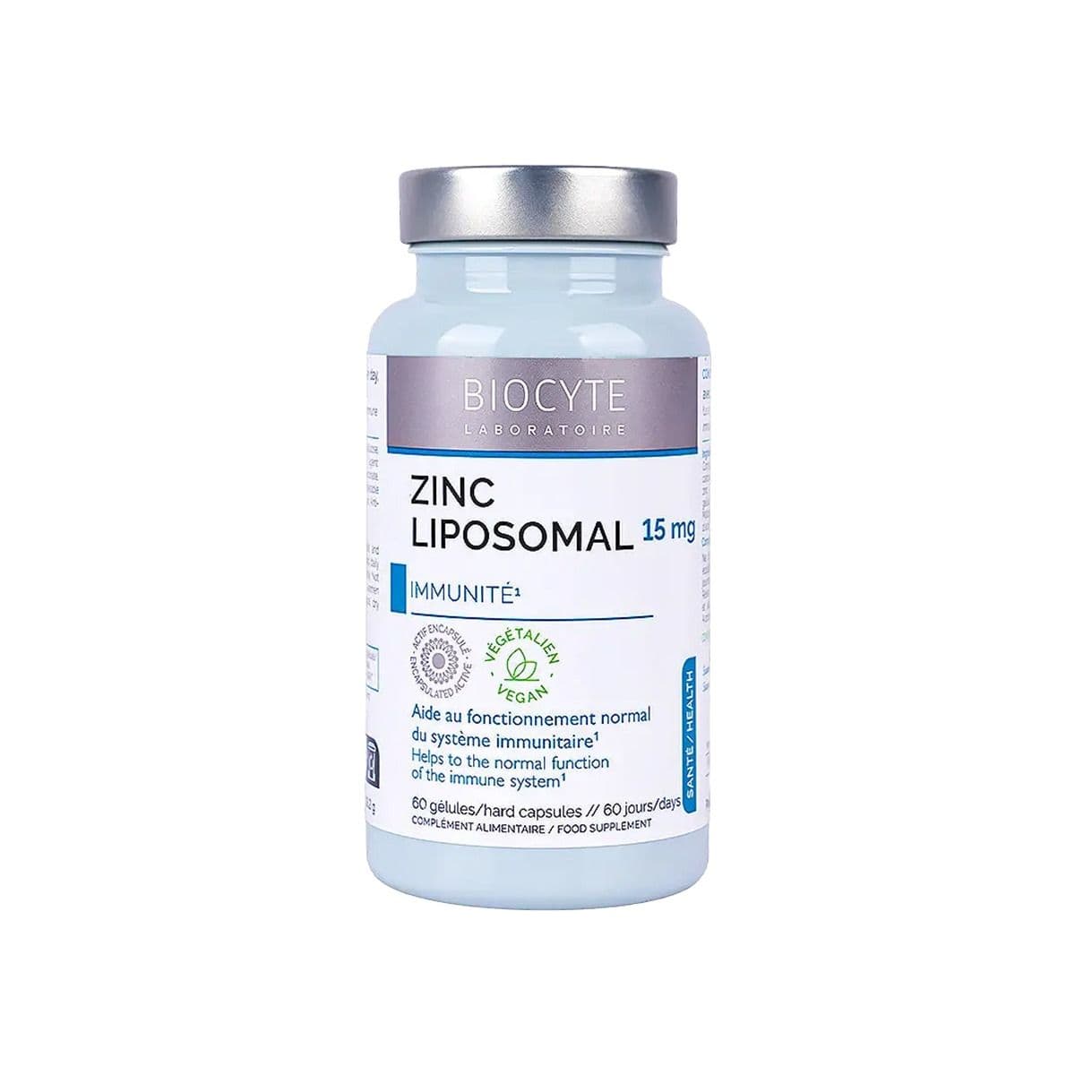 ბიოციტი ლიპოსომური თუთია - Biocyte liposomal Zincum 15მგ 60 კაფსულა