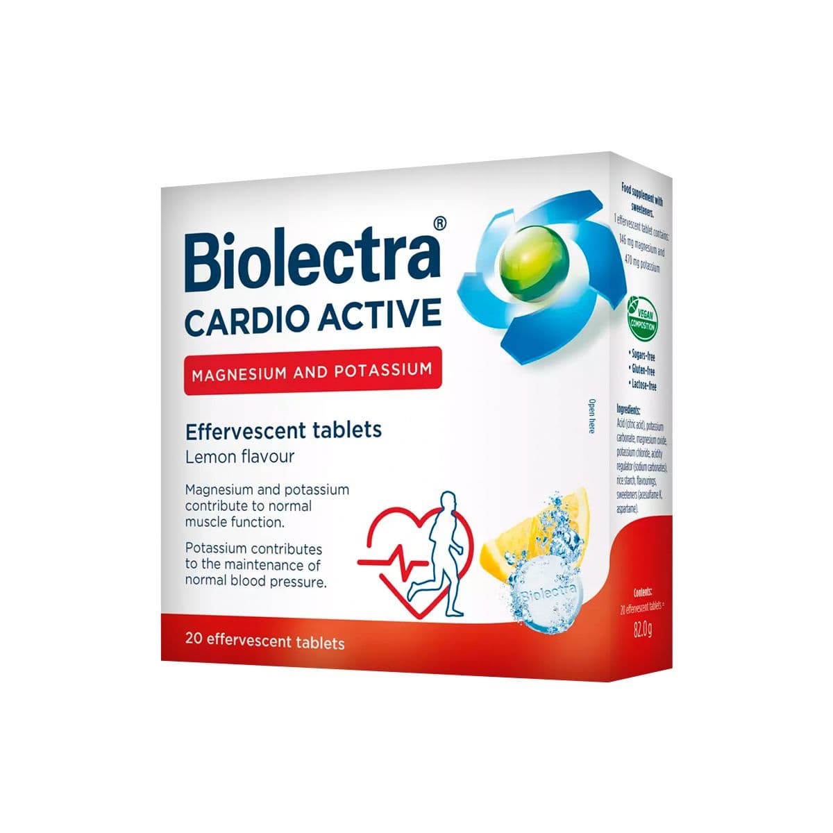 ბიოლექტრა - Biolectra კარდიო აქტივი 20 შუშხუნა ტაბლეტი