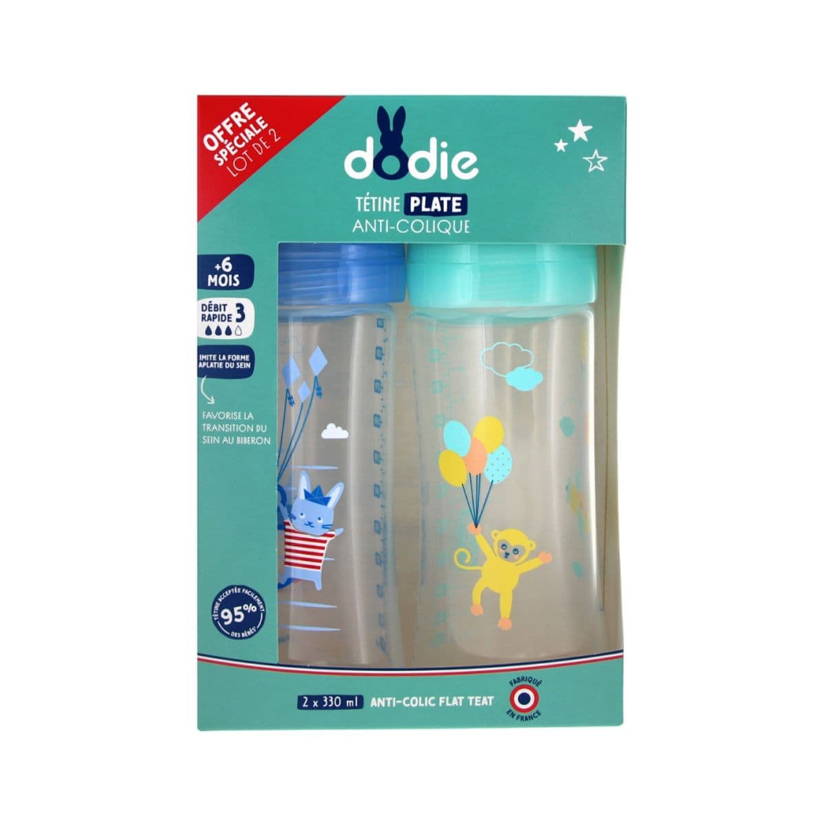 ბოთლი AC ნაკადი 3 330 მლ 2 ცალი 6682 დოძიე - DODIE