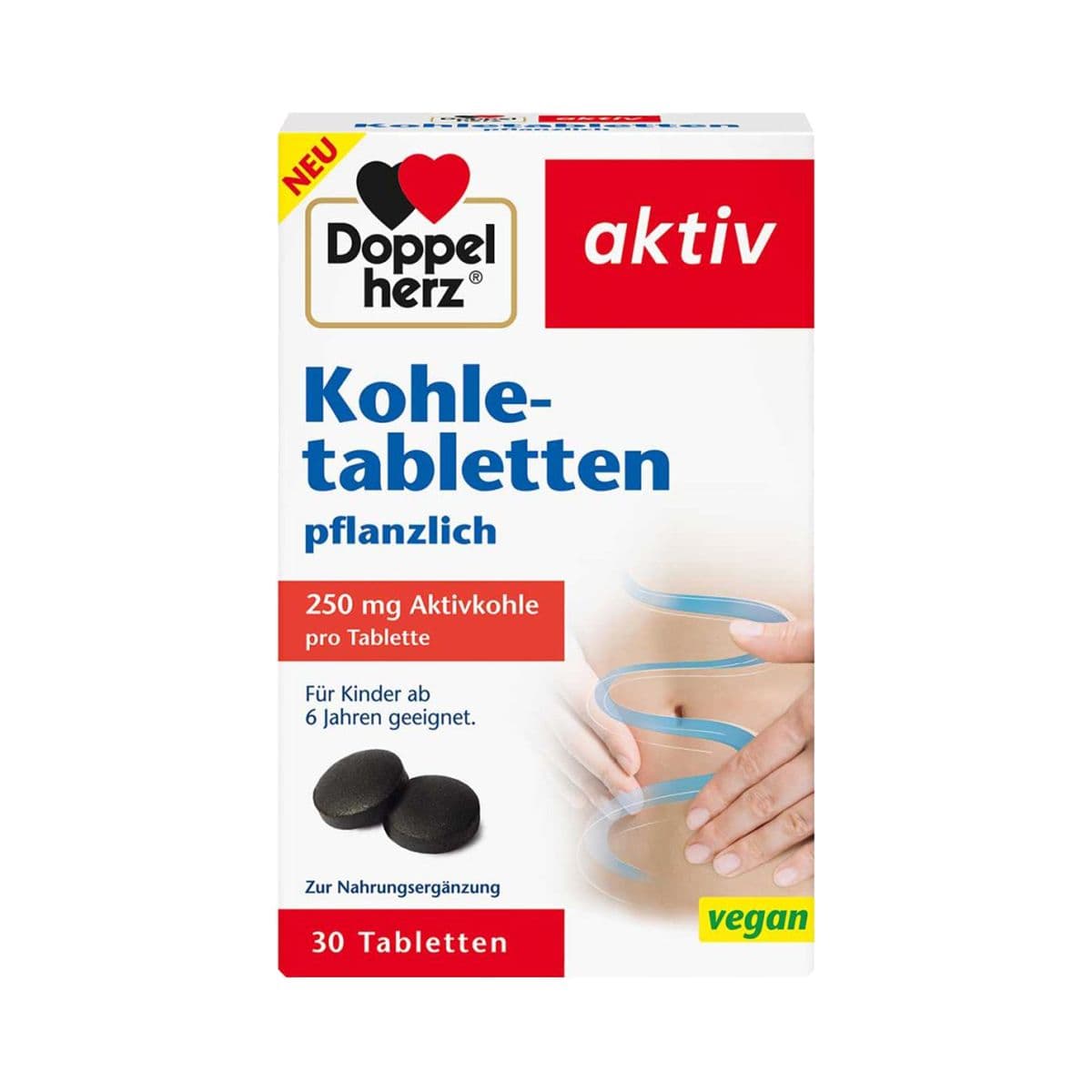 ნახშირი 30 ტაბლეტი დოპელჰერცი აქტივი - Doppelherz Aktiv