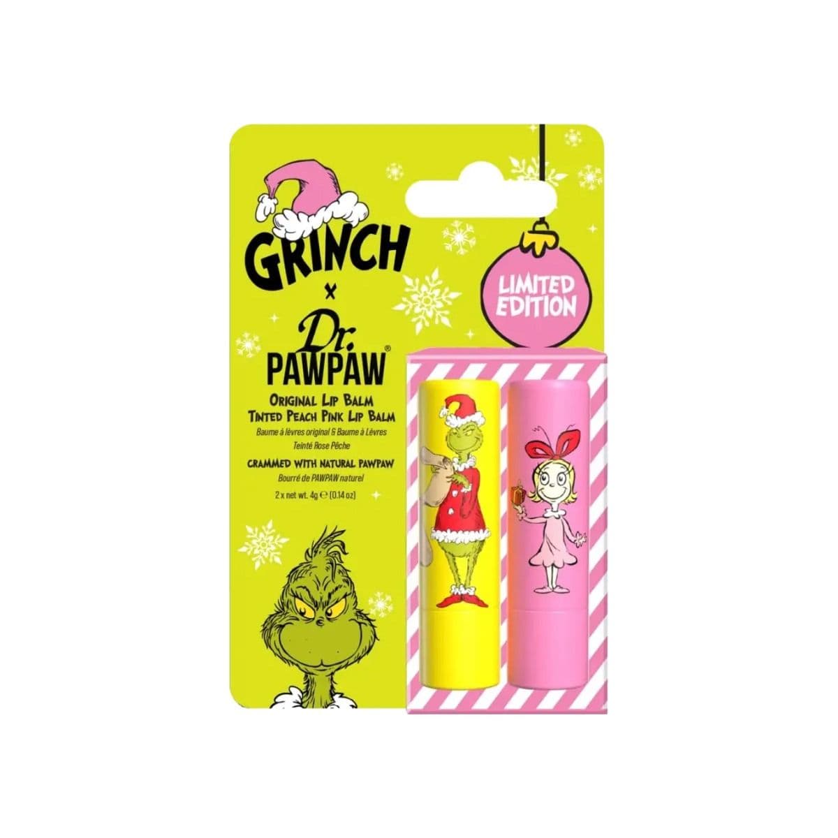 ტუჩის მოვლის ნაკრები Peach Pink And Original Grinch 5482 დოქტორ პაუ პაუ - Dr. Pawpaw