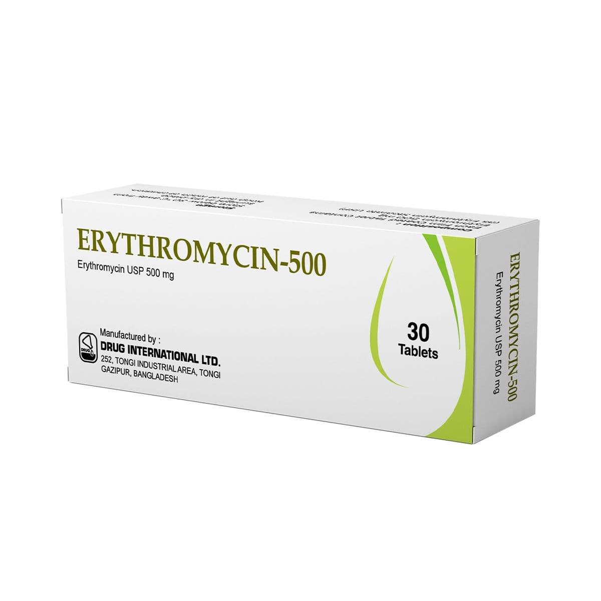 ერითრომიცინი - Erythromycin 500მგ 30 ტაბლეტი
