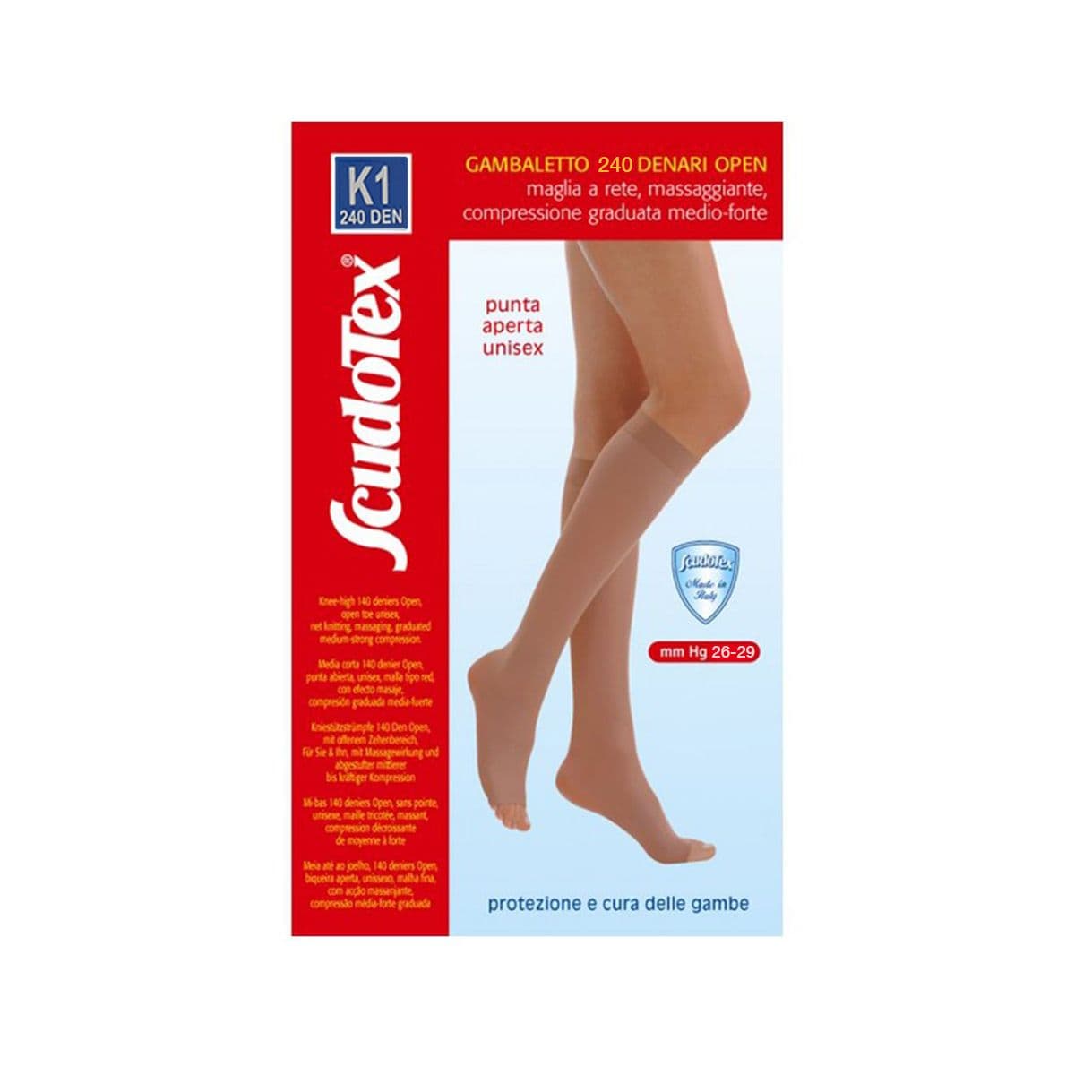 ანტივარიკოზული წინდა II კომპრესია შავი 834 S 8482 სკუდოტექსი - Scudotex