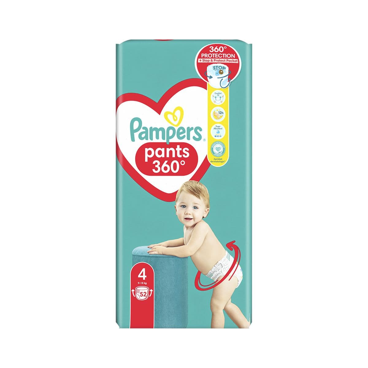 პამპერსი - Pampers ტრუსი 9-15 კგ 52 ცალი 9264