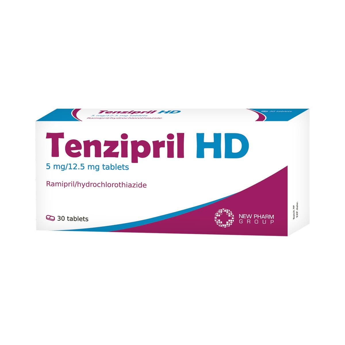 ტენზიპრილი HD - Tenzipril HD 5მგ+12.5მგ 30 ტაბლეტი