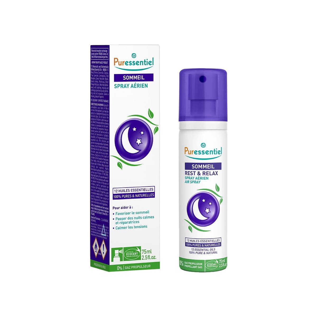 ჰაერის სპრეი რელაქსაციისთვის 12 ეთერზეთით 75მლ ფიურესენშელი - Puressentiel