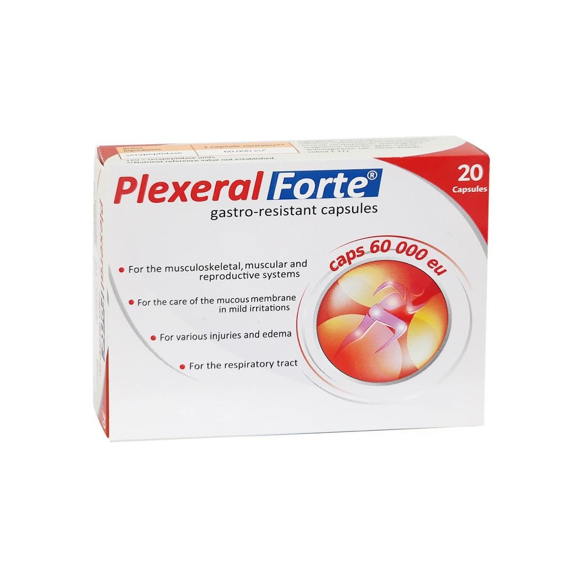 პლექსერალი ფორტე - Plexeral Forte 60000სე 20 კაფსულა