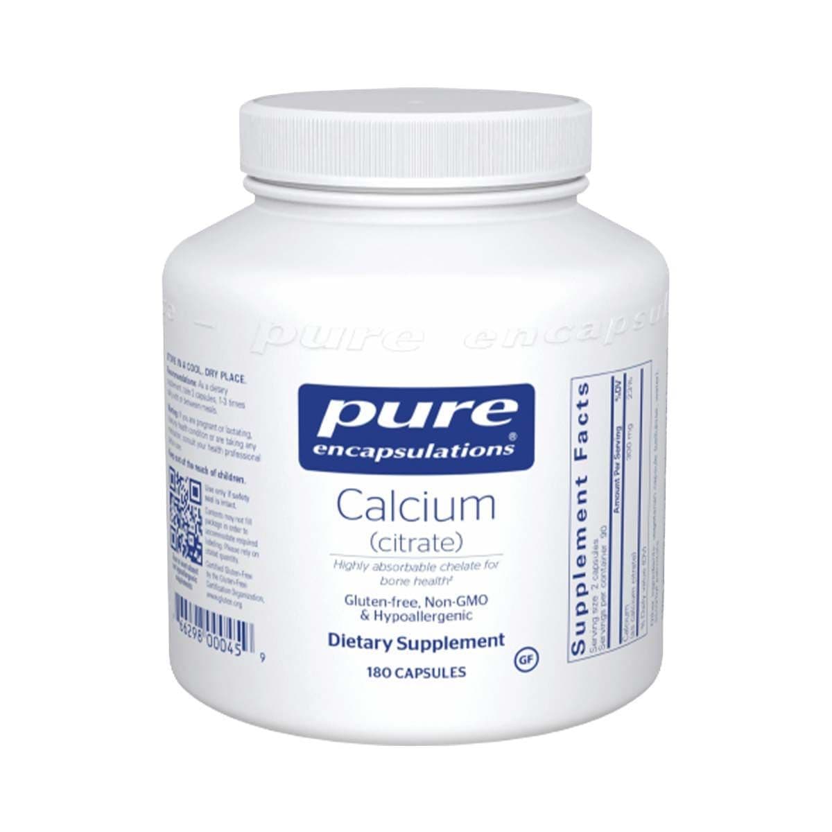 კალციუმის ციტრატი 180 კაფსულა ფიური - Pure