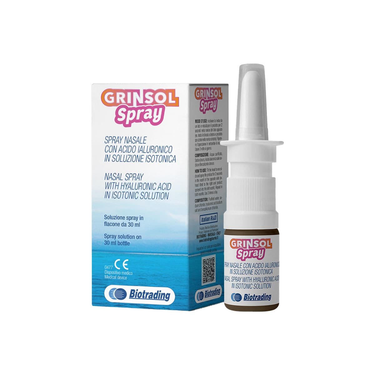 გრინსოლი - Grinsol ცხვირის სპრეი 30მლ