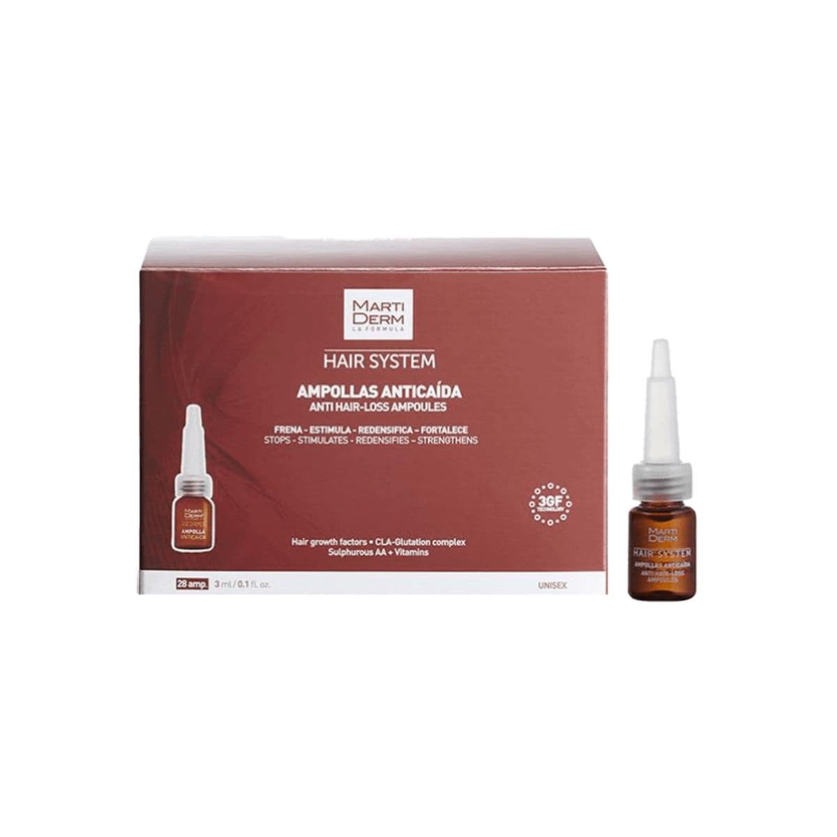 თმის ცვენის ამპულა 28 ცალი 2087 მარტიდერმი - Martiderm