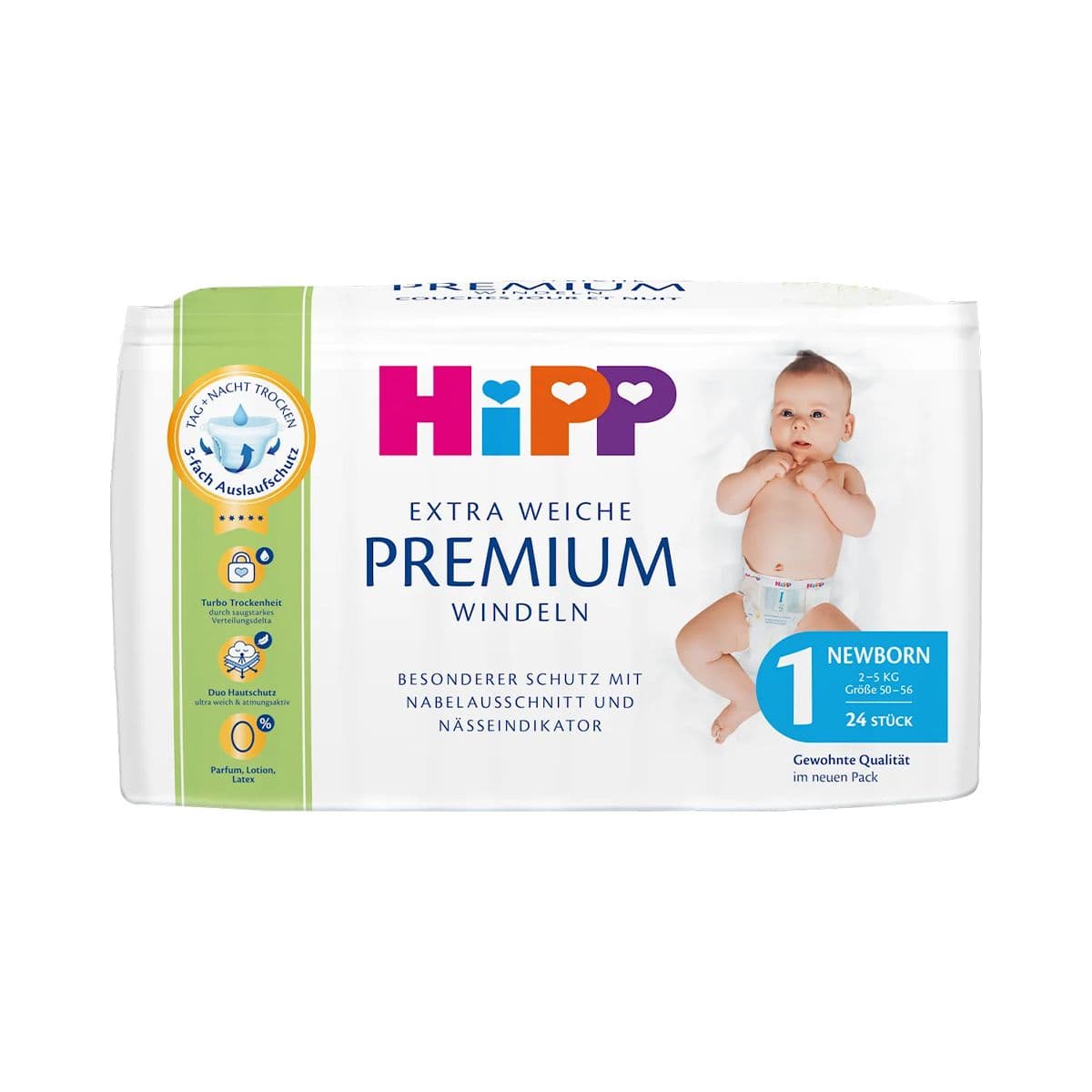 ბავშვის საფენი 2-5კგ 24 ცალი 2482 ჰიპი - Hipp