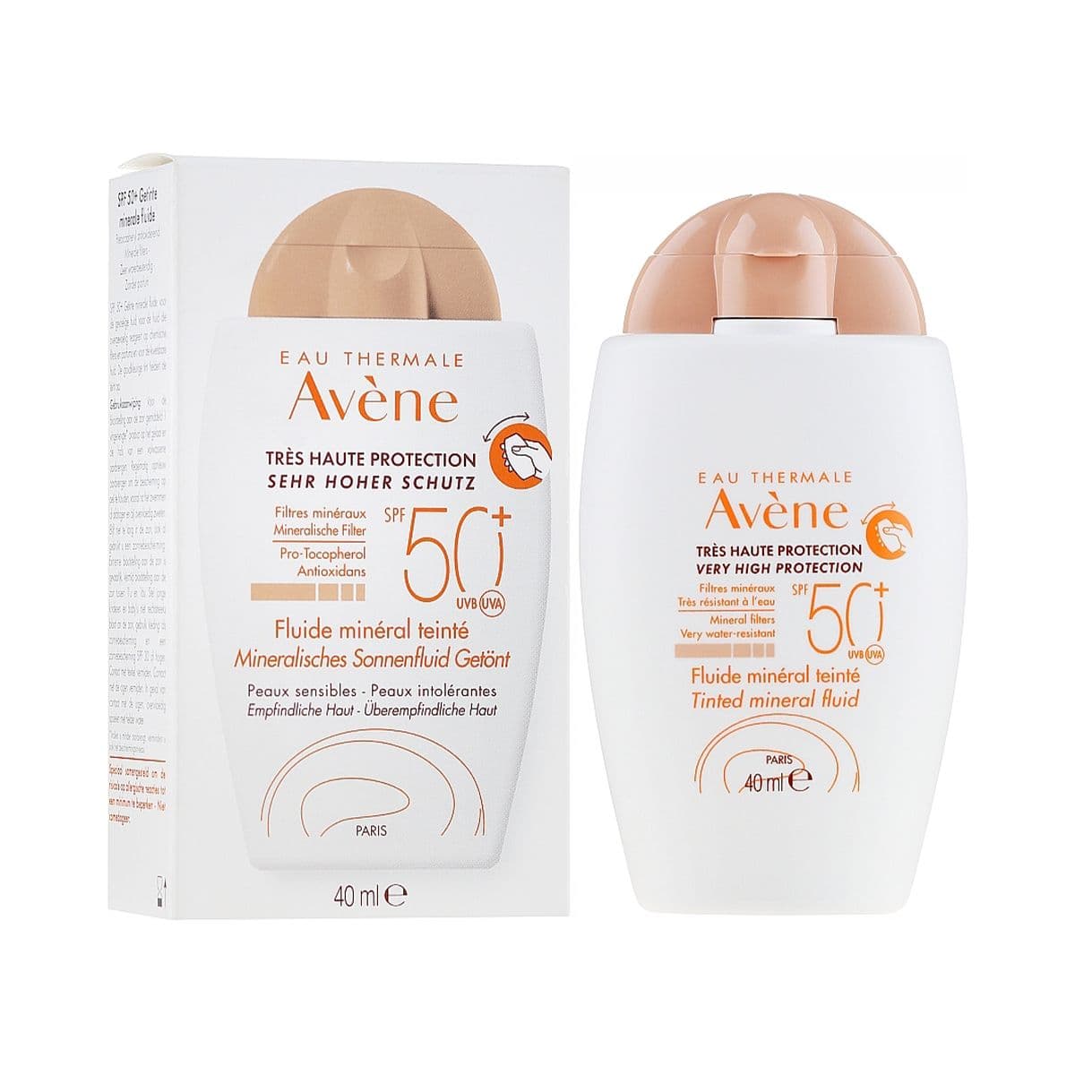 მზისგან დამცავი მინერალური ფლუიდი SPF 50+ ფერით 40 მლ 8381 ავენი - Avene