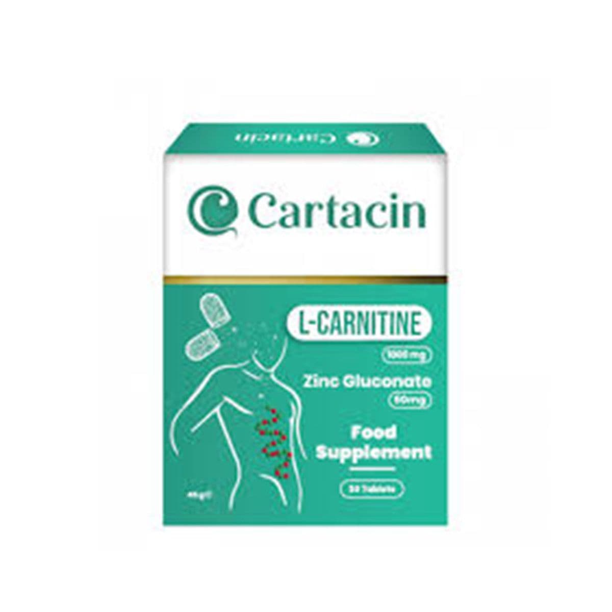 კარტაცინი - Cartacine 1000მგ/30მგ 30 ტაბლეტი