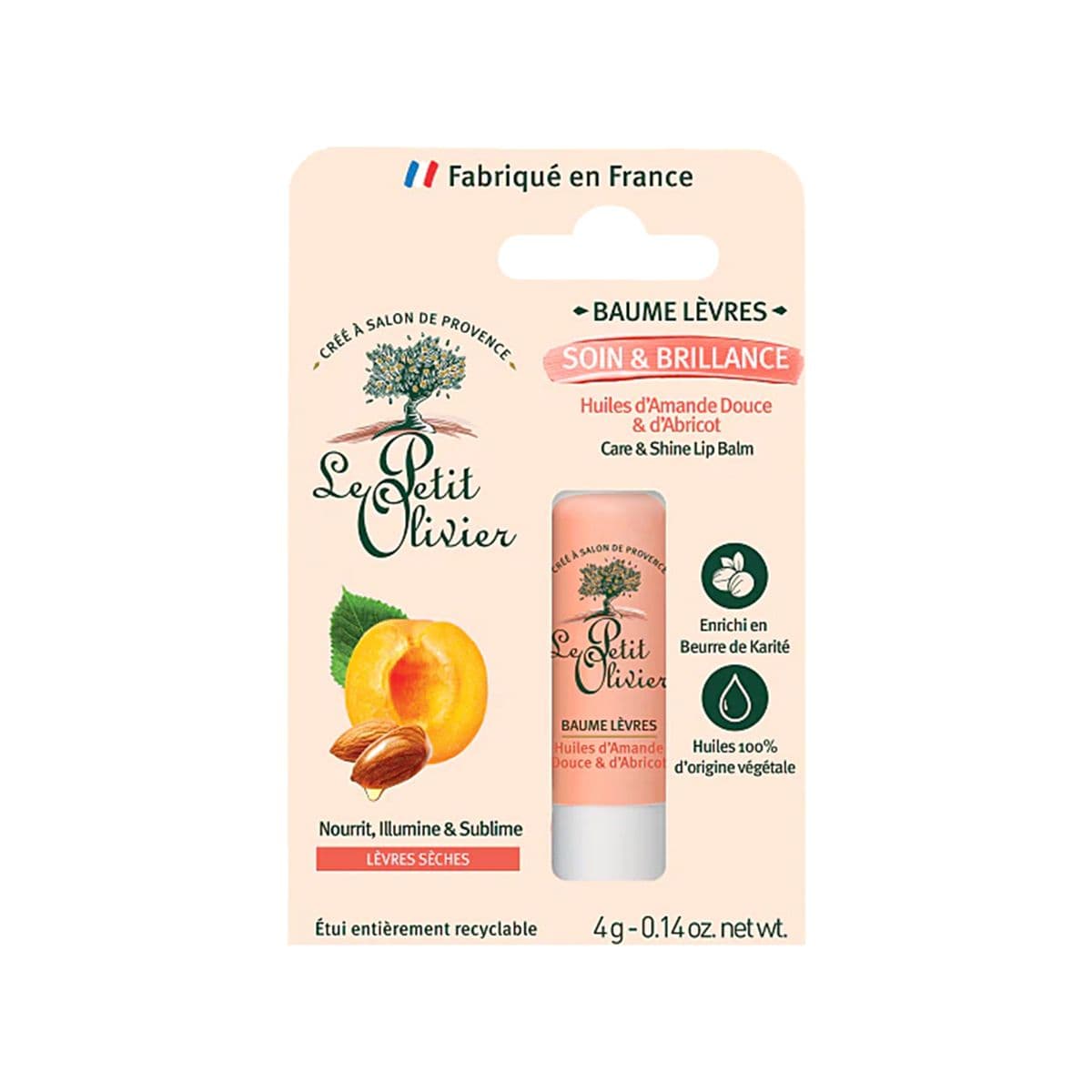 ტუჩის ბალმი Apricot 0098 ლე პეტიტ ოლივიე - Le Petit Olivier