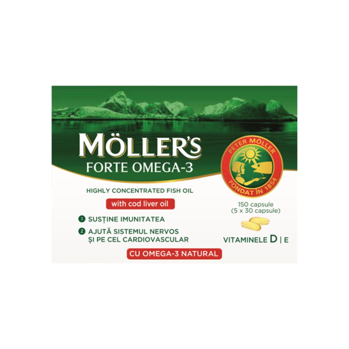 მიოლერი - Mollers ომეგა 3 ფორტე 150 კაფსულა