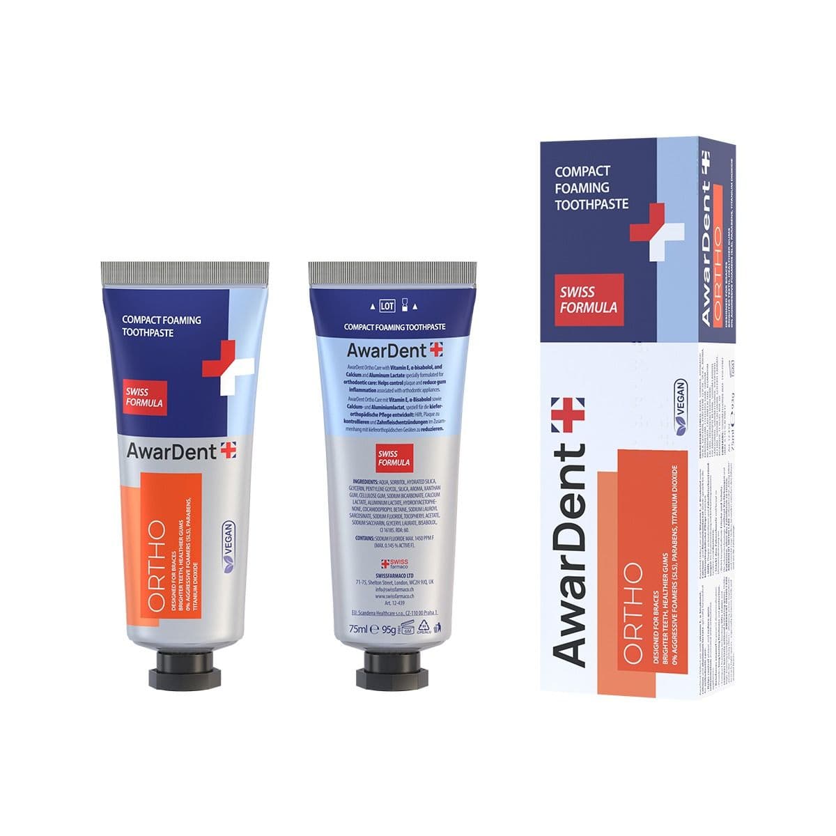 კბილის პასტა ორთო 75 მლ 4361 ავარდენტი - AwarDent