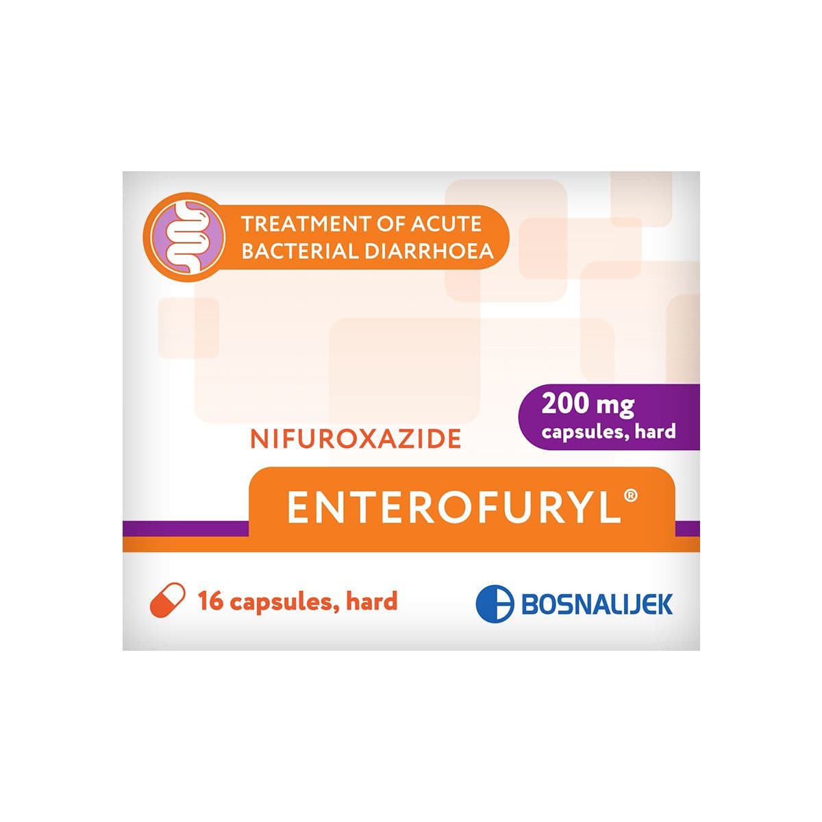 ენტეროფურილი - Enterofuryl 200მგ 16 კაფსულა