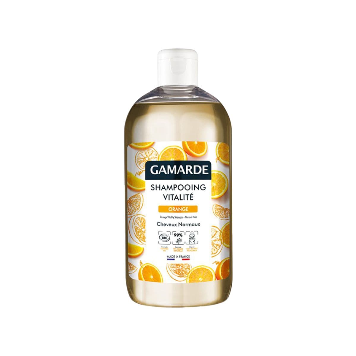 შამპუნი ყველა ტიპის თმისთვის მატონიზირებელი ფორთოხალი 500 მლ 8100 გამაღდე - Gamarde