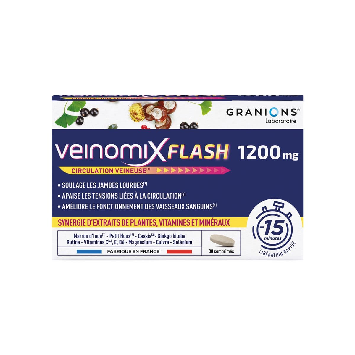 ვენომიქსი ფლეში 1200მგ 30 ტაბლეტი გრანიო - Granions