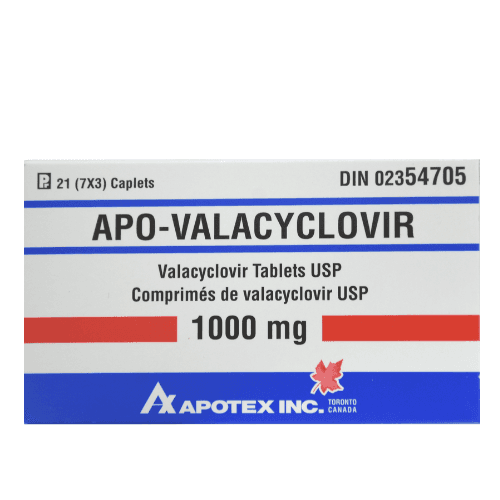 ვალაციკლოვირი-APO ტაბლეტი 1000მგ #21