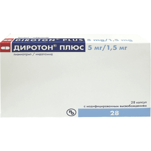 დიროტონ პლუსი კაფსულა 5მგ+1.5მგ #28
