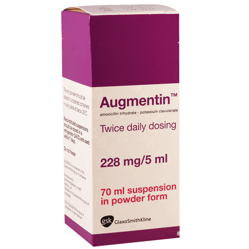 აუგმენტინი ფხვნილი ორალური სუსპენზიის მოსამზადებლად 228მგ/5მლ 70მლ ფლაკონი #1
