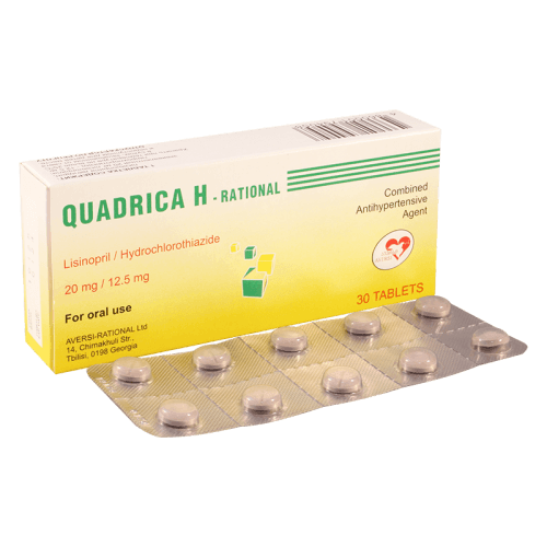 კვადრიცა ჰ ტაბლეტი 20მგ+12.5მგ #30