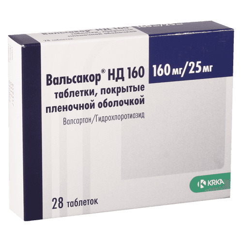 ვალსაკორი HD ტაბლეტი 160მგ+25მგ #28