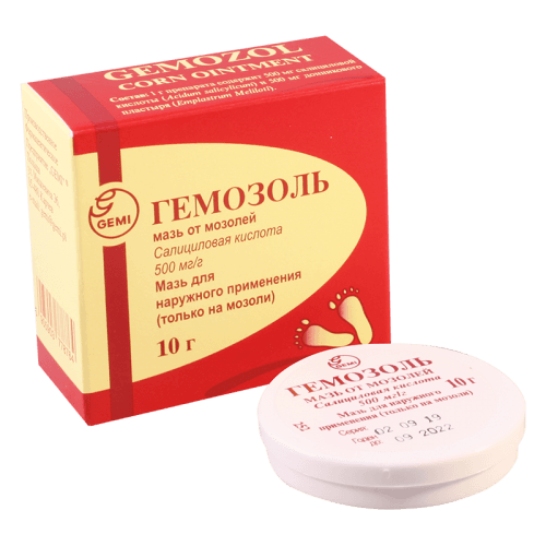 გემოზოლი კოჟრის მალამო 500მგ 10გრ ფლაკონი #1